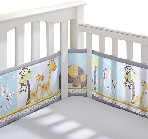 Breathable Mesh Liner for Full-Size Cribs, Classic 3mm Mesh (Covers 3 or 4 Sides), Best Friends