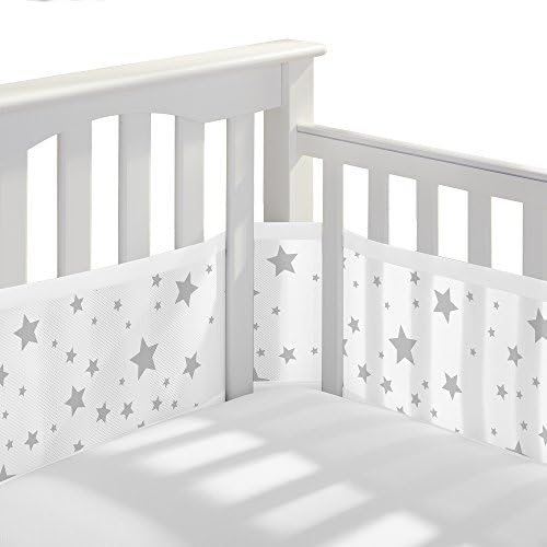 Breathable Mesh Liner for Full-Size Cribs, Classic 3mm Mesh (Covers 3 or 4 Sides), Starlight