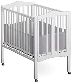 Breathable Mesh Liner for Mini Cribs, Classic 3mm Mesh (Covers 4 Sides), Gray