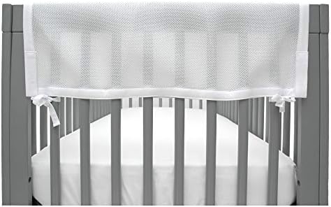 Breathable Mesh RailGuard Teething Cover, 27" Short Panels (2-Pack), White