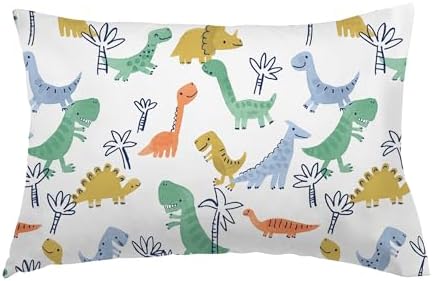 Cotton Percale Toddler Pillowcase, 13" x 18" (2-Pack), Roar